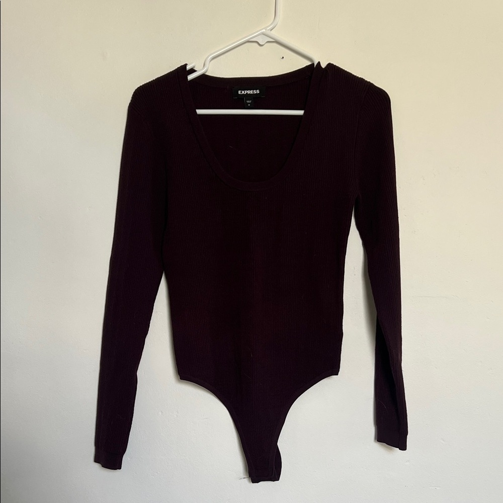 Express Women's Dark Purple Bodysuit